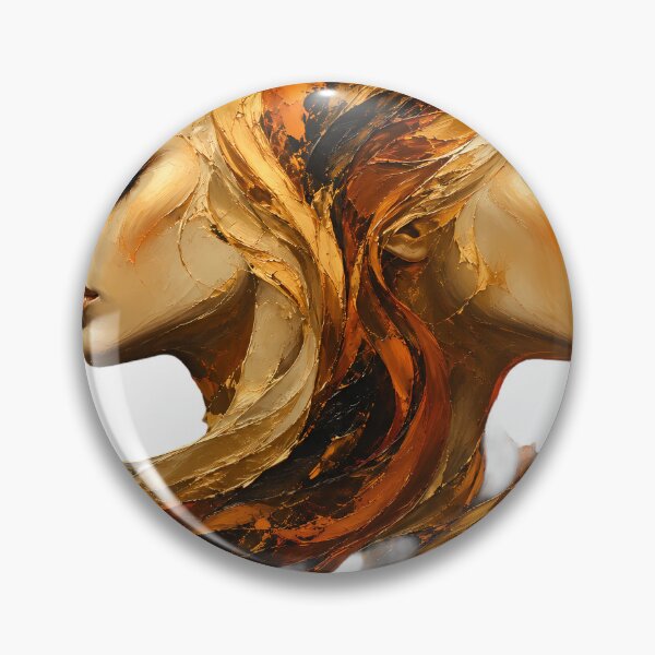 Item preview, Golden Duality Twin Souls Abstract Impasto Art designed and sold by SupernovaNote.