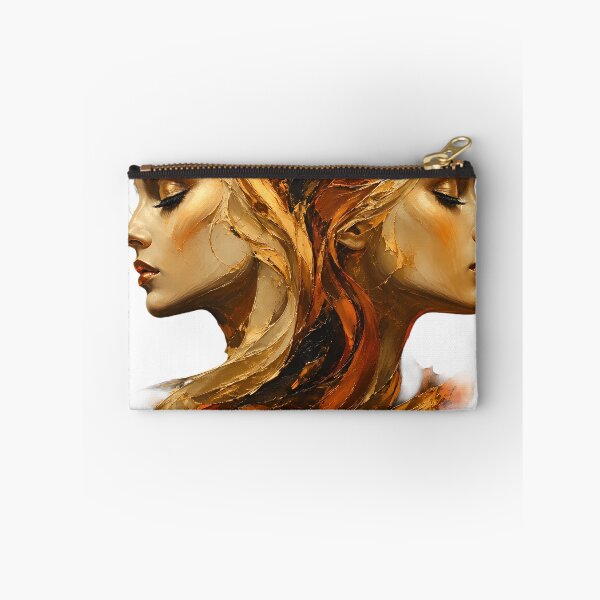 Item preview, Golden Duality Twin Souls Abstract Impasto Art designed and sold by SupernovaNote.