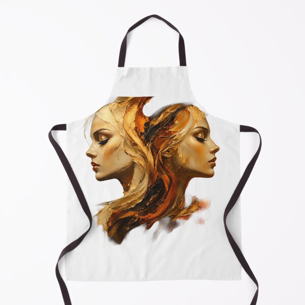 Item preview, Golden Duality Twin Souls Abstract Impasto Art designed and sold by SupernovaNote.