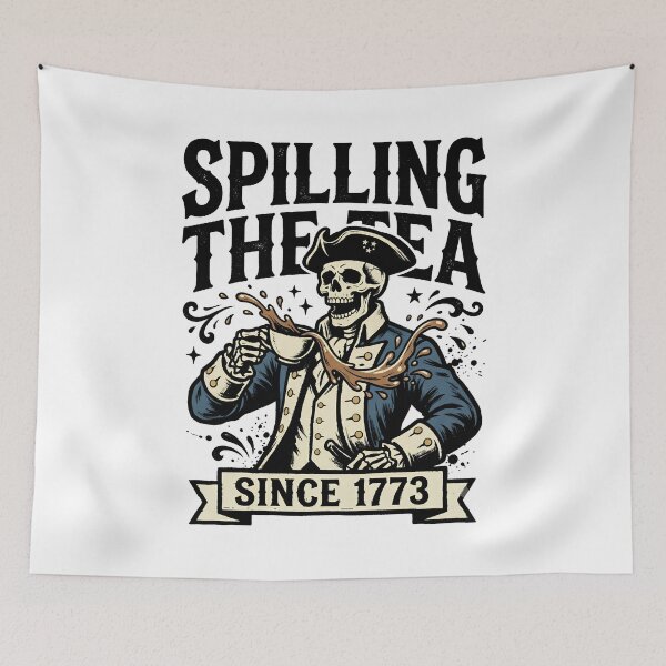 Item preview, Spilling The Tea Since 1773 Boston Tea Party Funny History Meme designed and sold by get55shirt.