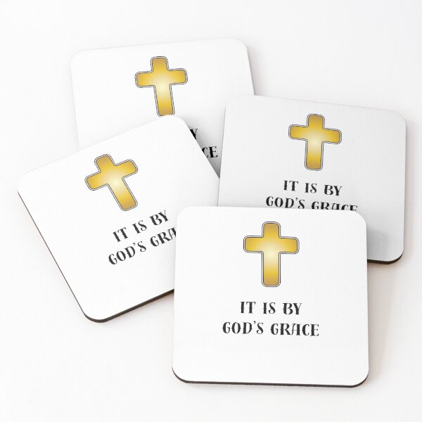 Item preview, It Is By God’s Grace – Gold Cross Faith Sticker designed and sold by InfiniteTribute.