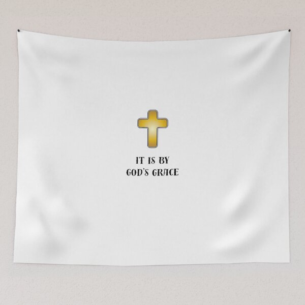 Item preview, It Is By God’s Grace – Gold Cross Faith Sticker designed and sold by InfiniteTribute.