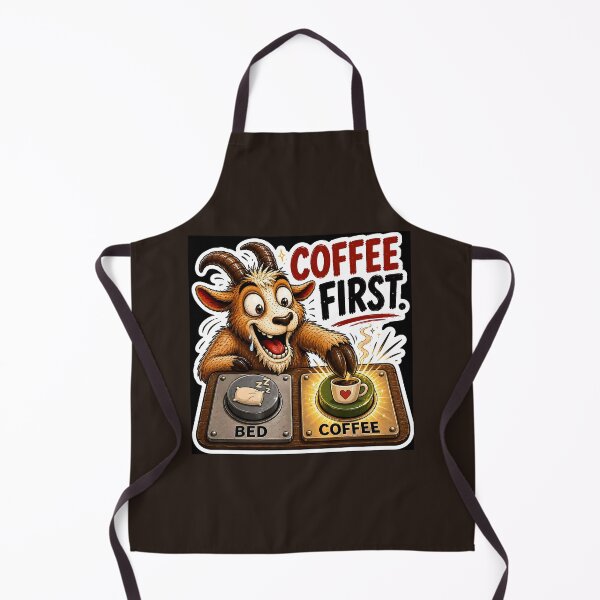 Item preview, Coffee First Funny Coffee Goat Sticker designed and sold by Easternpantry.