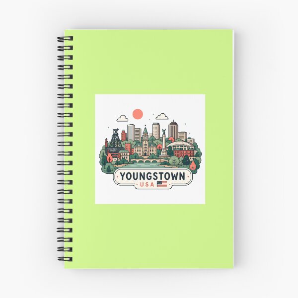 Item preview, Youngstown USA Scenic Skyline Label  Label Text  YOUNGSTOWN Ohio, USA ??  designed and sold by PaintMeWorld.