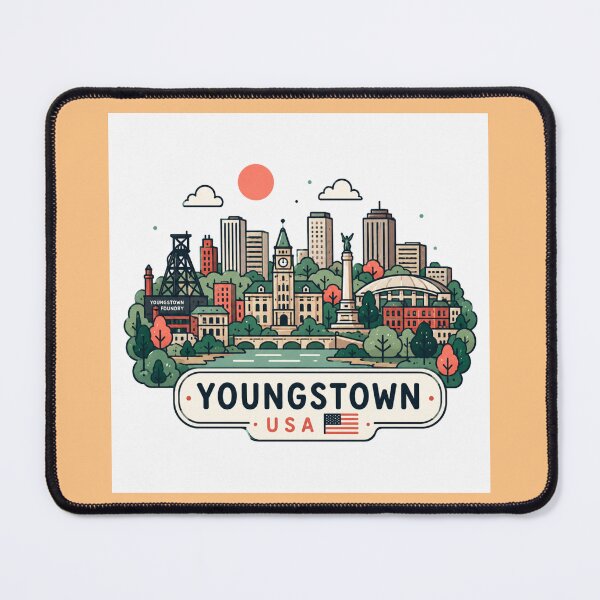 Item preview, Youngstown USA Scenic Skyline Label Label Text YOUNGSTOWN Ohio, USA ?? designed and sold by PaintMeWorld.
