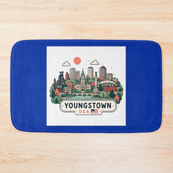 Item preview, Youngstown USA Scenic Skyline Label  Label Text  YOUNGSTOWN Ohio, USA ??  designed and sold by PaintMeWorld.