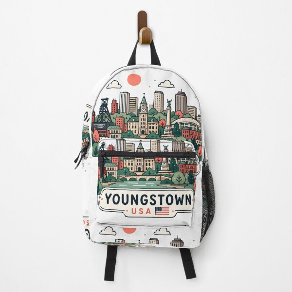 Item preview, Youngstown USA Scenic Skyline Label  Label Text  YOUNGSTOWN Ohio, USA ??  designed and sold by PaintMeWorld.