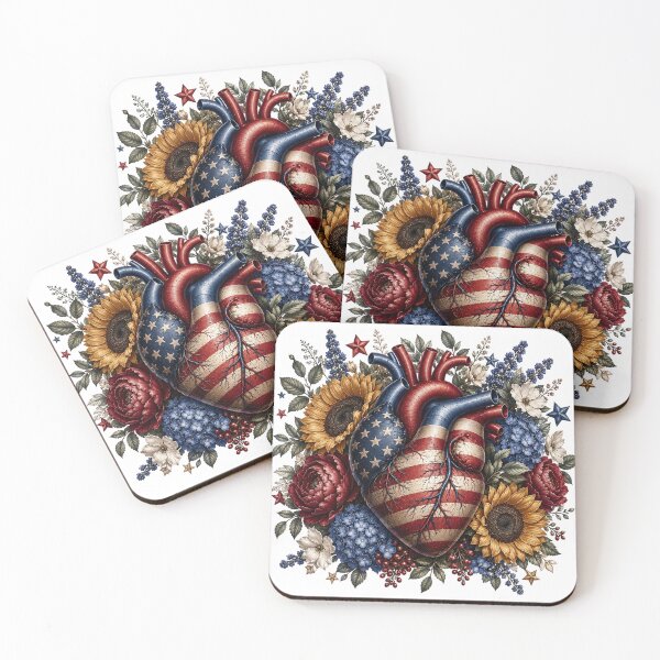 Item preview, USA Patriotic Heart designed and sold by PetalGarden.