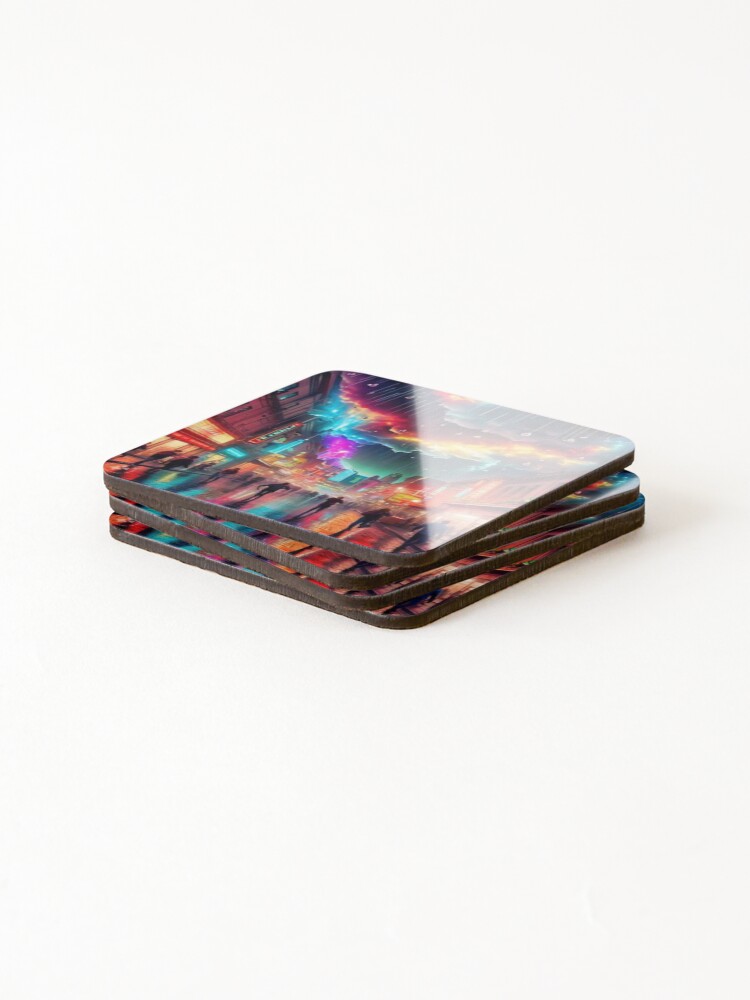 Thumbnail 4 of 5, Coasters (Set of 4), Sky Splash designed and sold by Monem-RASH.