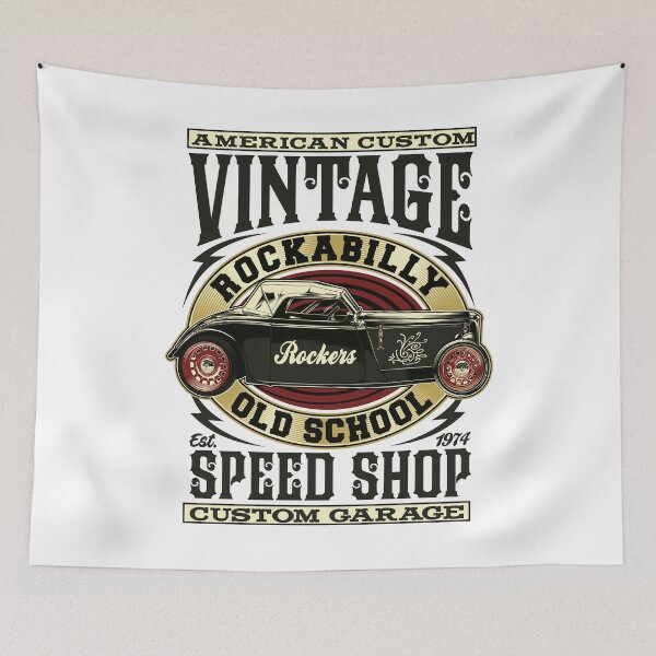 Item preview, Hot Rod Rockabilly Music Rock and Roll Classic Car Retro Vintage 1974 designed and sold by MemphisCenter.