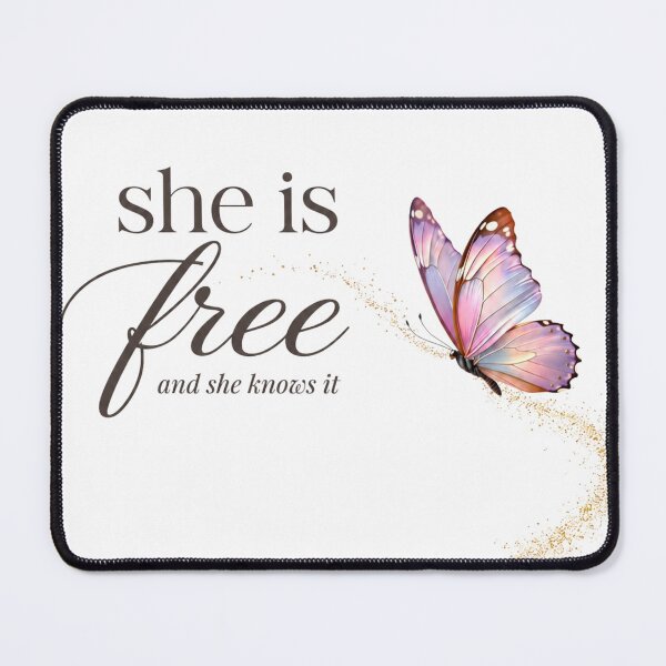 Item preview, She Is Free Butterfly Self Love Gift for Her  Women Empowerment Aesthetic Shirt designed and sold by DreamelleStudio.