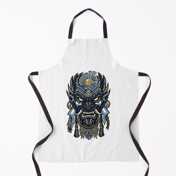 Item preview, Argentina Oni Warrior - Tribal Mask with Golden Sun of May designed and sold by FootballCrazy10.
