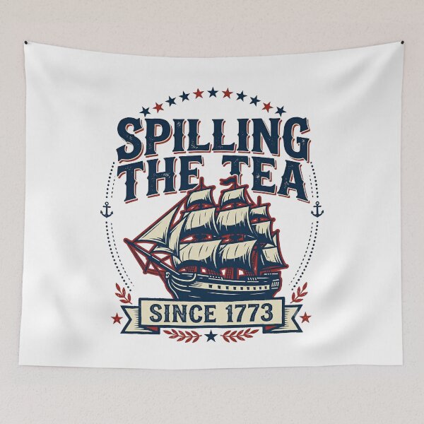 Item preview, Spilling The Tea Since 1773 Vintage American History Tea Party Humor designed and sold by get55shirt.