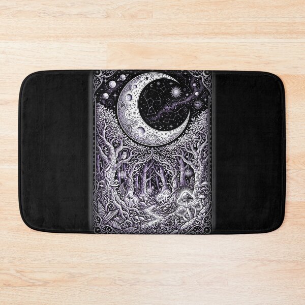 Item preview, Mystical forest under giant crescent moon designed and sold by ManikRaja.