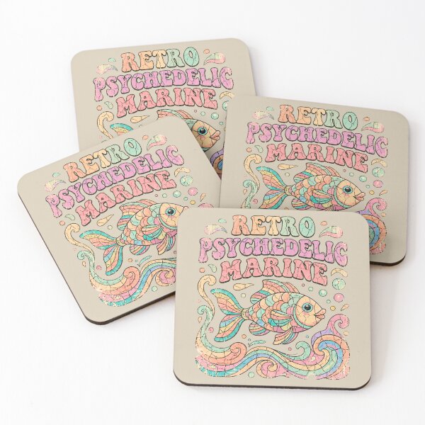 Item preview, RETRO PSYCHEDELIC MARINE designed and sold by IndieQuill .