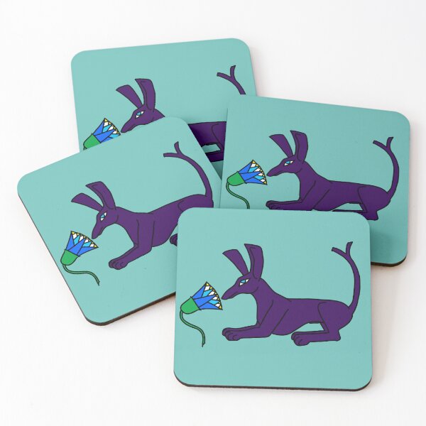 Item preview, Recumbent Set-Animal With Blue Lotus (Purple) designed and sold by Lord of the Oasis Designs.