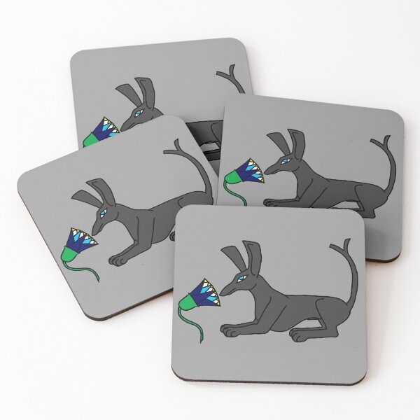 Item preview, Recumbent Set-Animal With Blue Lotus (Gray) designed and sold by Lord of the Oasis Designs.