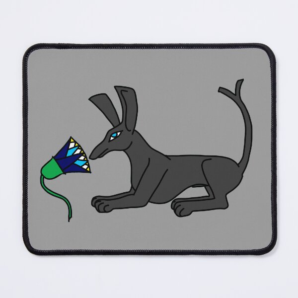 Item preview, Recumbent Set-Animal With Blue Lotus (Gray) designed and sold by Lord of the Oasis Designs.
