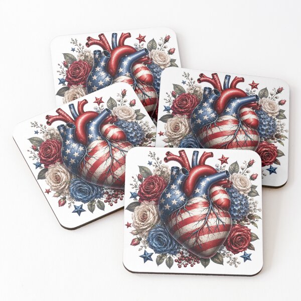 Item preview, Patriotic American Heart designed and sold by PetalGarden.