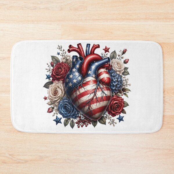 Item preview, Patriotic American Heart designed and sold by PetalGarden.