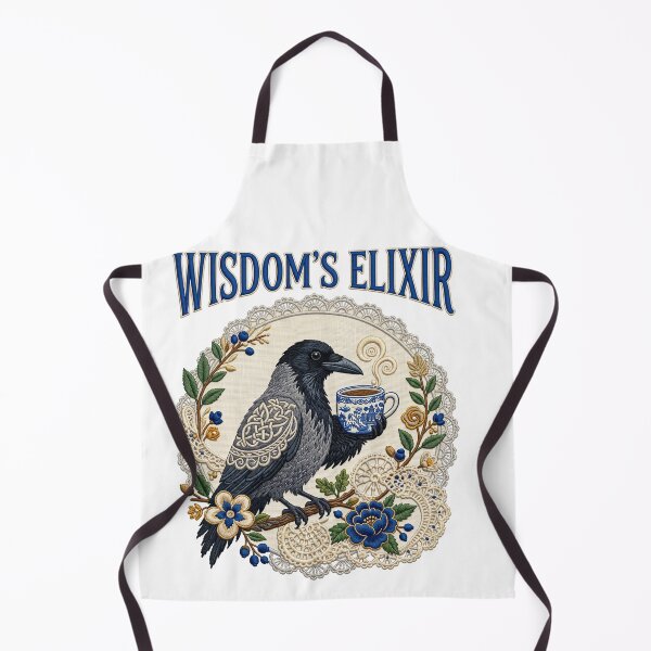 Item preview, Wisdoms Elixir Crow Teacup Floral designed and sold by TeeARTHY.