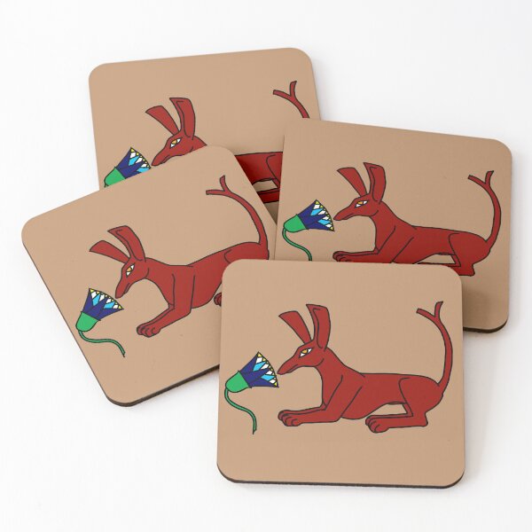 Item preview, Recumbent Set-Animal With Blue Lotus (Red) designed and sold by Lord of the Oasis Designs.