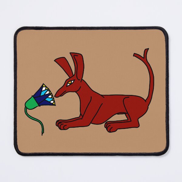Item preview, Recumbent Set-Animal With Blue Lotus (Red) designed and sold by Lord of the Oasis Designs.