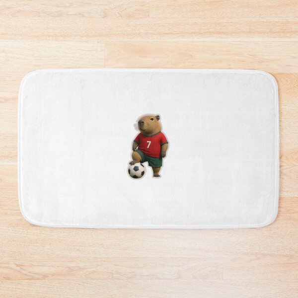 Item preview, Kawaii Capybara Football Player Cute Soccer Sticker designed and sold by KAWAII STUDIO NB.