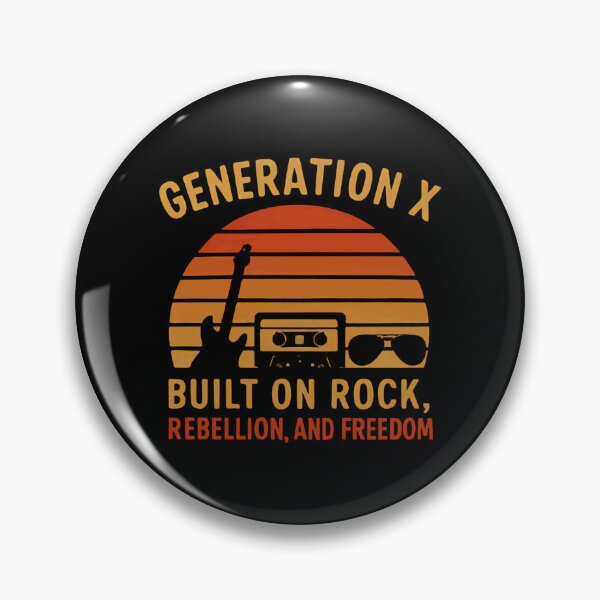 Item preview, Generation X Built On Rock, Rebellion, And Freedom Gen X Music Lover 80s 90s Nostalgia designed and sold by HumansStuck12.