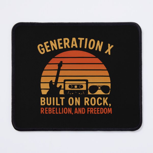 Item preview, Generation X Built On Rock, Rebellion, And Freedom Gen X Music Lover 80s 90s Nostalgia designed and sold by HumansStuck12.