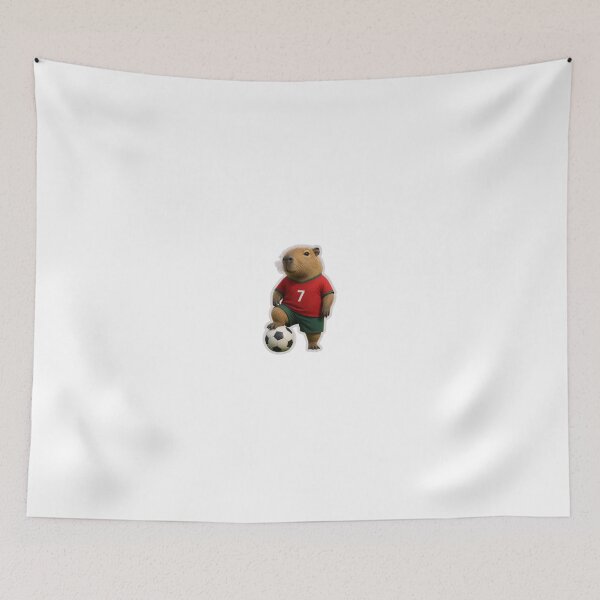 Item preview, Kawaii Capybara Football Player Cute Soccer Sticker designed and sold by KAWAII STUDIO NB.