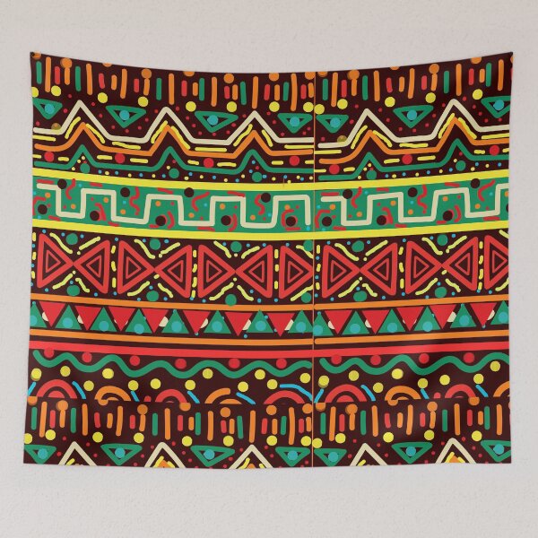 Item preview, African Tribal Geometric Pattern – Colorful Ethnic Abstract Art designed and sold by missprint57.