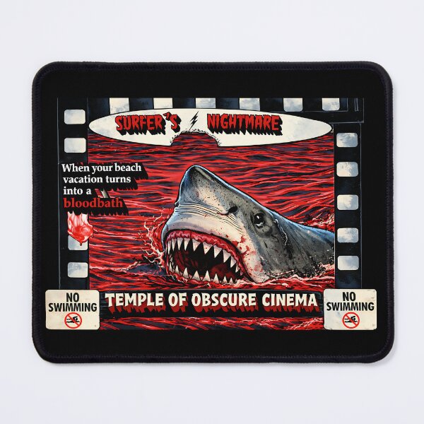 Item preview, Surfer's Nightmare Shark Retro Horror Design designed and sold by Schattenzwirn.
