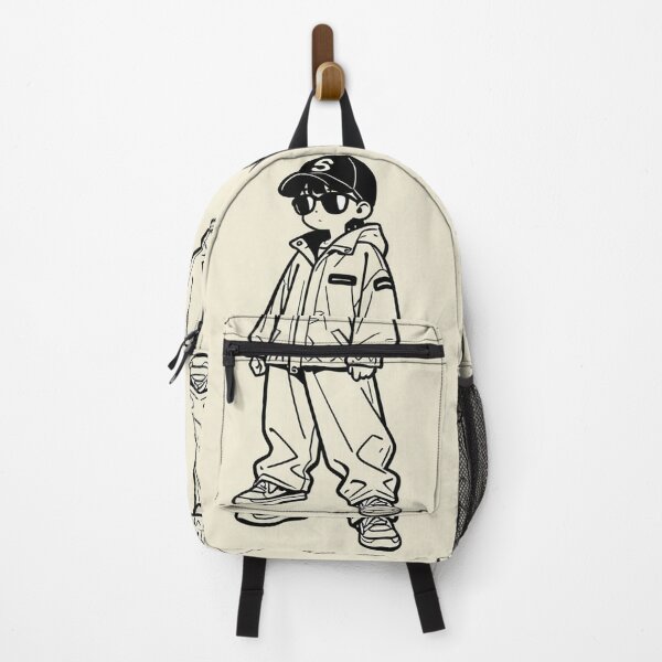 Item preview, Fashion - Man in Black Windbreaker Sunglasses Streetwear Anime designed and sold by AnimeShin.