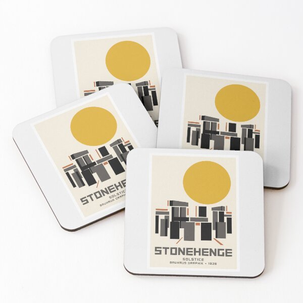 Item preview, Stonehenge UK Bauhaus Minimalist Retro Travel Poster designed and sold by RetroRewind Studio.