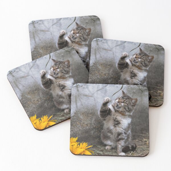 Item preview, Playful Tabby Cat Catching a Branch designed and sold by EllenNortt.