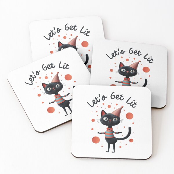 Item preview, Party Cat: Let's Get Lit designed and sold by MOFAPPAREL.