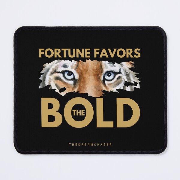 Item preview, Fortune Favors the Bold — Tiger Eyes Motivational Graphic Tee designed and sold by THEDREAMCHASER.
