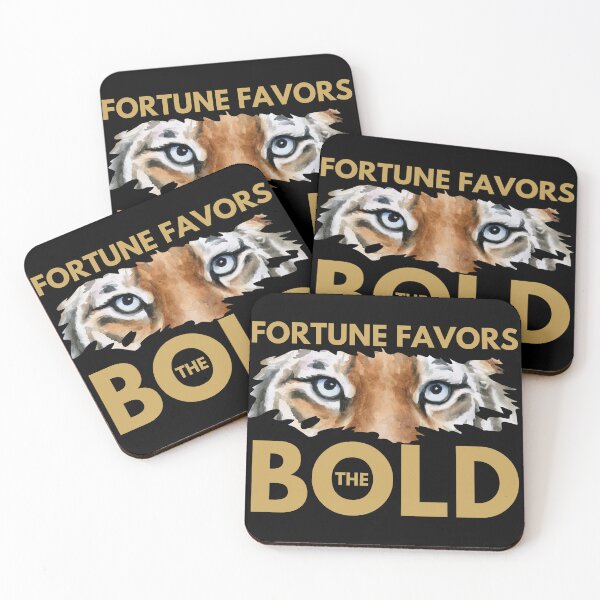 Item preview, Fortune Favors the Bold — Tiger Eyes Motivational Graphic Tee designed and sold by THEDREAMCHASER.