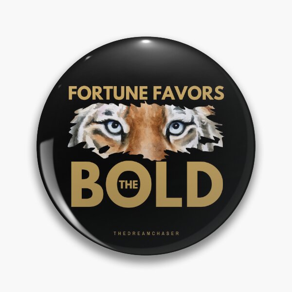 Item preview, Fortune Favors the Bold — Tiger Eyes Motivational Graphic Tee designed and sold by THEDREAMCHASER.
