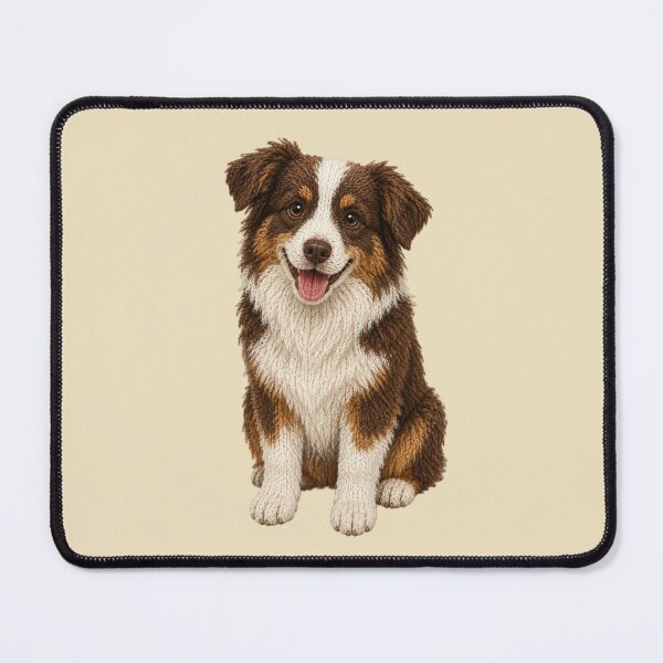 Item preview, Australian Shepherd Knitted Portrait | Cute Aussie Dog Lover Art designed and sold by TheStephanieRome.