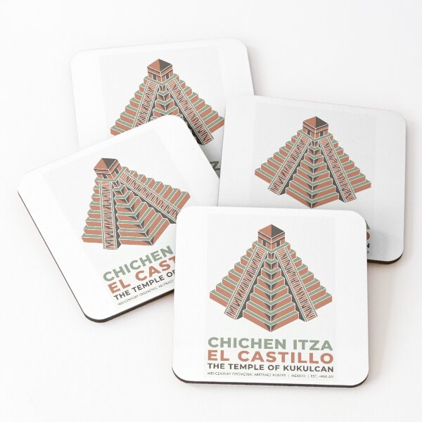 Item preview, Chichen Itza Mexico Bauhaus Minimalist Travel Poster designed and sold by RetroRewind Studio.