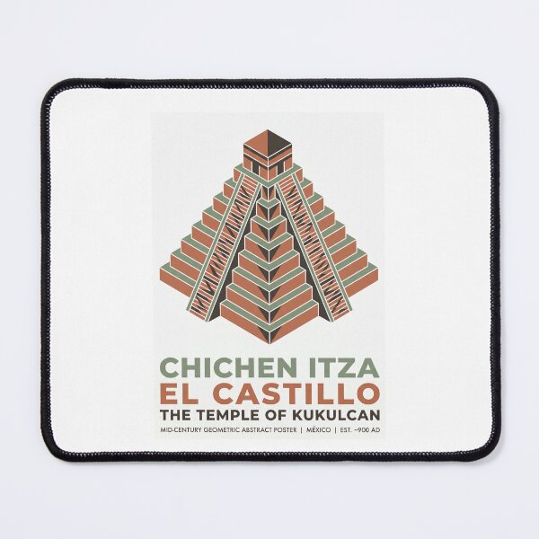 Item preview, Chichen Itza Mexico Bauhaus Minimalist Travel Poster designed and sold by RetroRewind Studio.