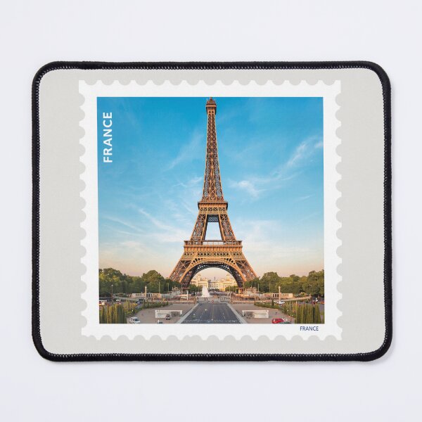 Item preview, France Eiffel Tower Postage Stamp – Paris Landmark Travel Art designed and sold by Timeless Decor.