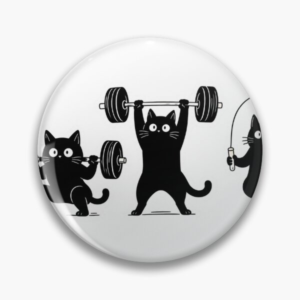 Item preview, Funny Black Cats Workout Weightlifting Skipping Gym designed and sold by Digistore1221.