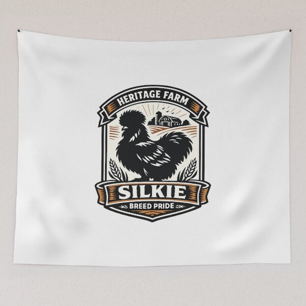 Item preview, Silkie Chicken Breed Pride Vintage Farm Silhouette designed and sold by ismailouadoch.