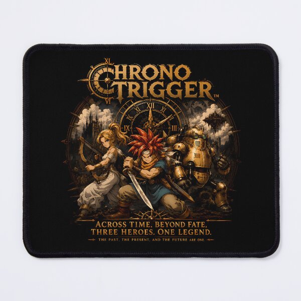 Item preview, Chrono Trigger Vintage Art - Crono &Ayla & Robo -Three Heroes Retro RPG Aesthetic Design designed and sold by Trinidesigns123.
