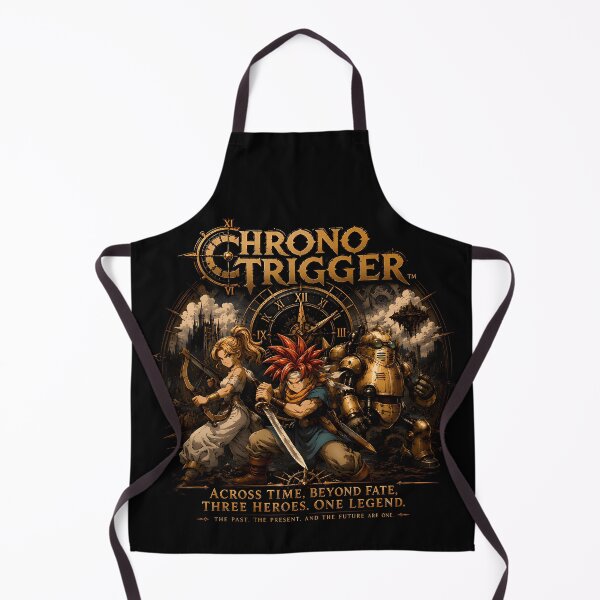 Item preview, Chrono Trigger Vintage Art - Crono &Ayla & Robo -Three Heroes Retro RPG Aesthetic Design designed and sold by Trinidesigns123.