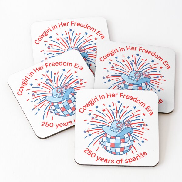 Item preview, In Her Freedom Era 250 Years Sparkle Fireworks Disco Ball Cowgirl USA 1776 Patriotic 4th of July T-Shirt designed and sold by Daily Mood Studio.
