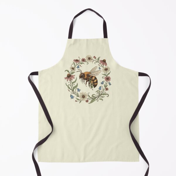 Item preview, Vintage Honey Bee Floral Garden Wreath Nature designed and sold by BirdsnStuff.